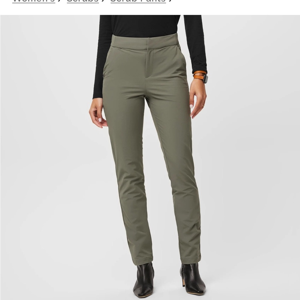 NWT Figs FIGSPRO skinny zip fly trouser